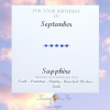 Birthday in September Birthstone Card